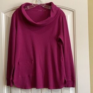 Soft Surroundings Rich Magenta Cowl Neck top